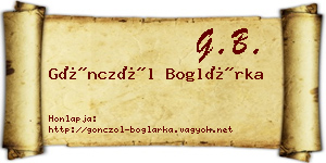 Gönczöl Boglárka névjegykártya